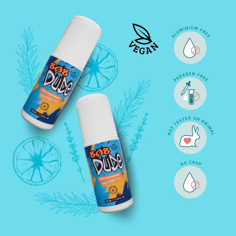 808 Dude 808Dude Certified Organic Deodorant for Teen Boys. Eliminate Kids Stinky Pits. Aluminum Free. Native and All Natural Cruelty Free and Vegan Ingredients for the Ultimate Kidz Armpit Detox 50ml - Image 3